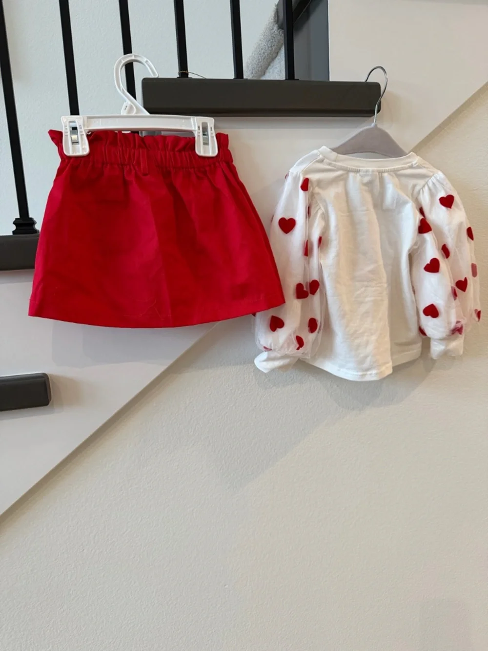 2T Red Heart Top & Skirt Set